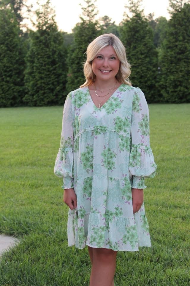 Women's Green Floral Dress
