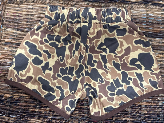 Kid's Drawstring Camo Shorts