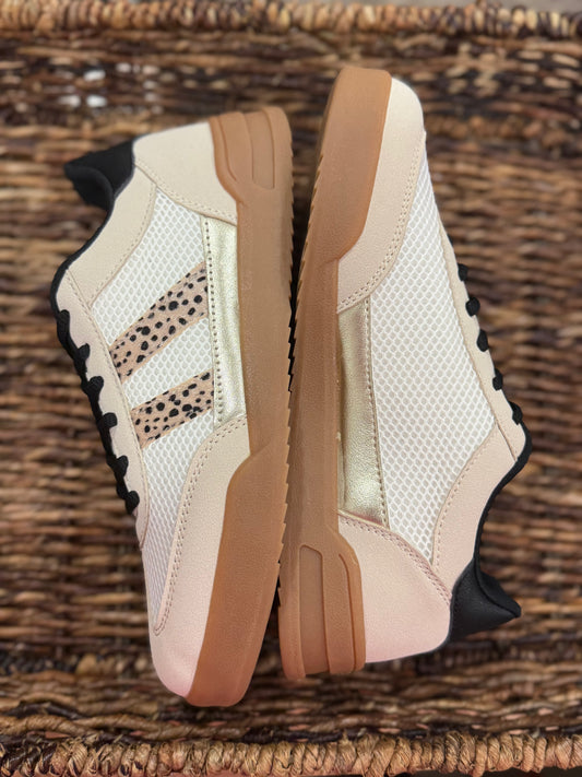 Cream cheetah sneakers