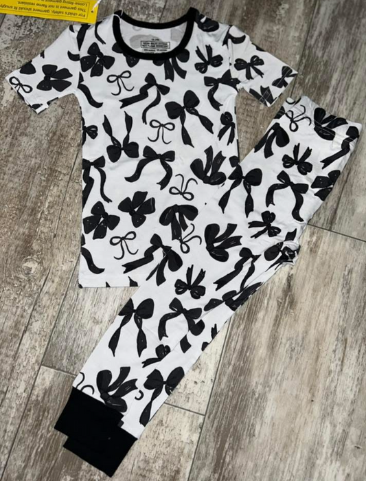 Kids Bamboo Pajama Set - Bows