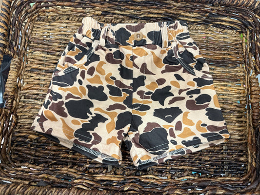 Kid's Button Camo Shorts