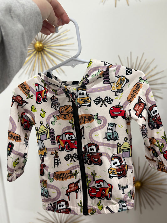 Kid's Cars Zipper Hoodie
