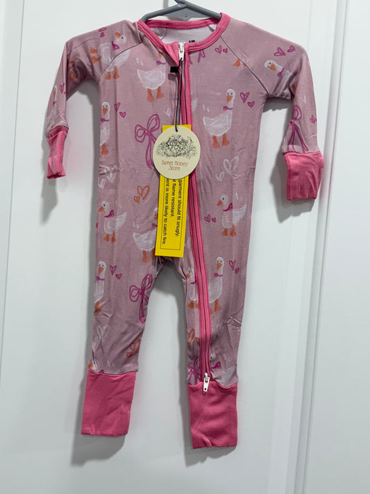 Kids Bamboo Zippy - Ducks