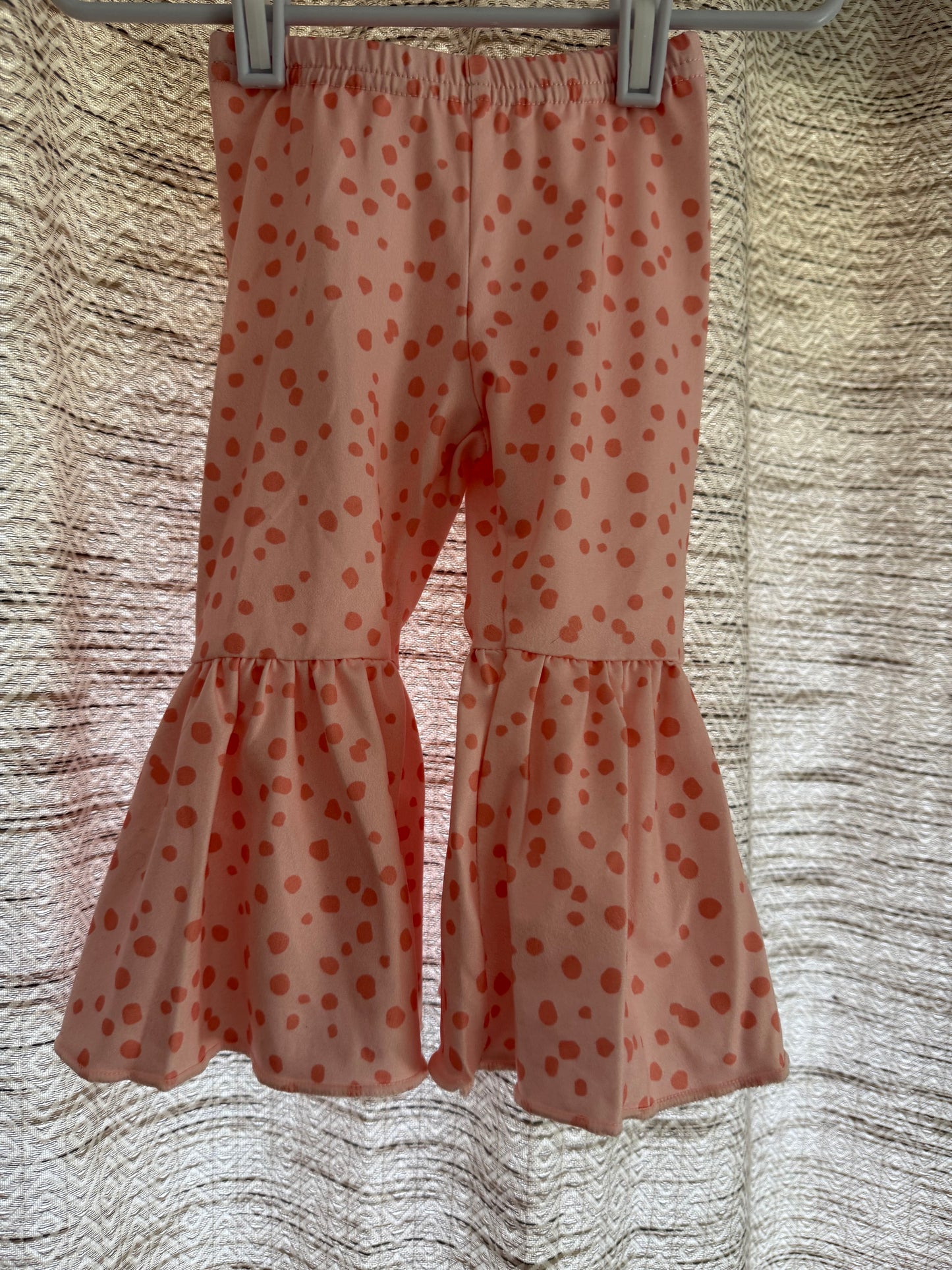Girls Bell Bottom Pants - Dots