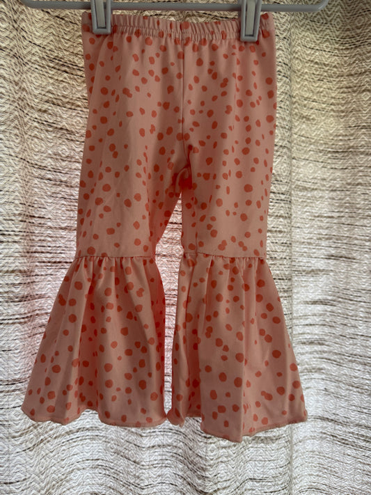 Girls Bell Bottom Pants - Dots