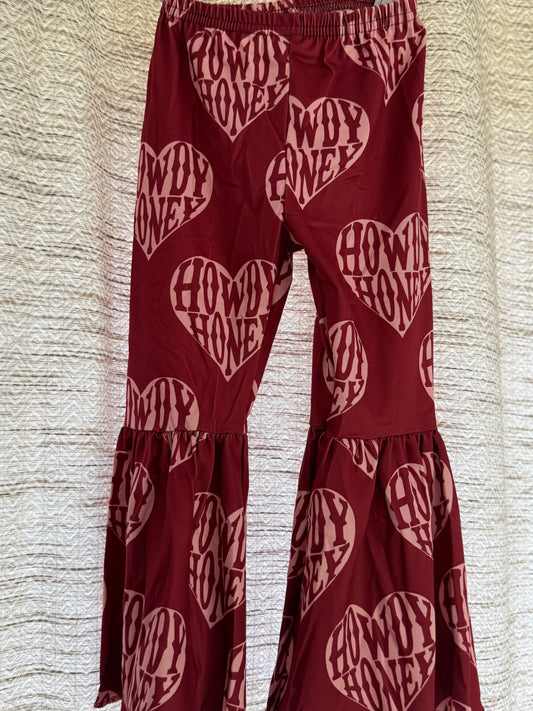 Girls Bell Bottom Pants - Howdy Honey