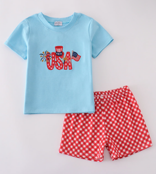 USA - Short Sleeve Shirt and Shorts