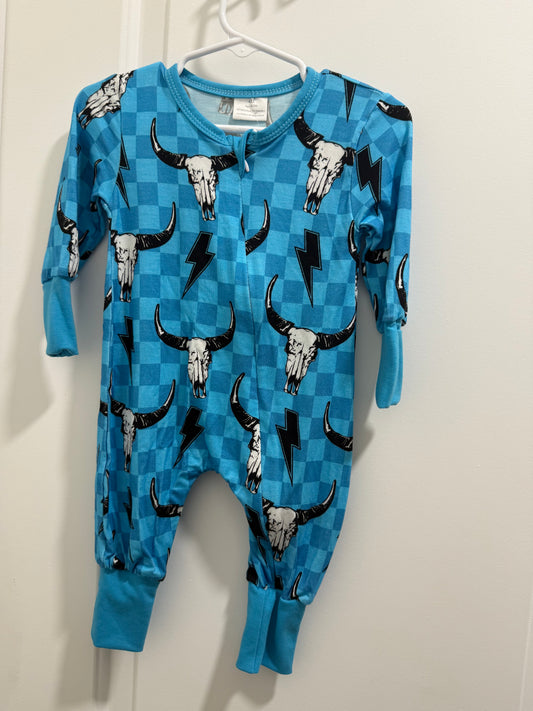 Bull Skulls Bamboo Zippy
