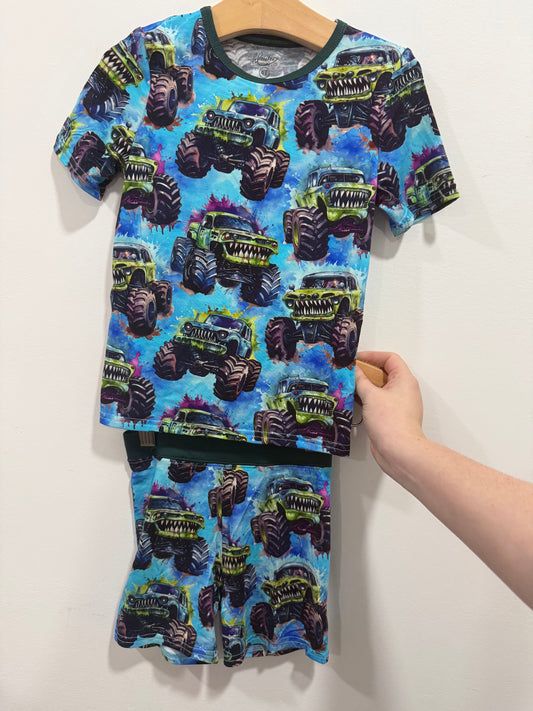 Monster Trucks Bamboo Pajamas Set
