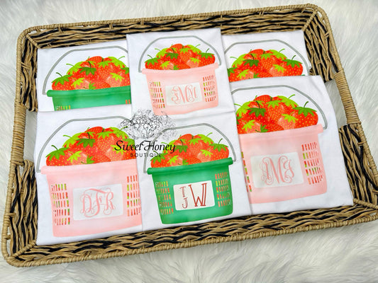 Strawberry Picking - Ruffle Short Sleeve Shirt